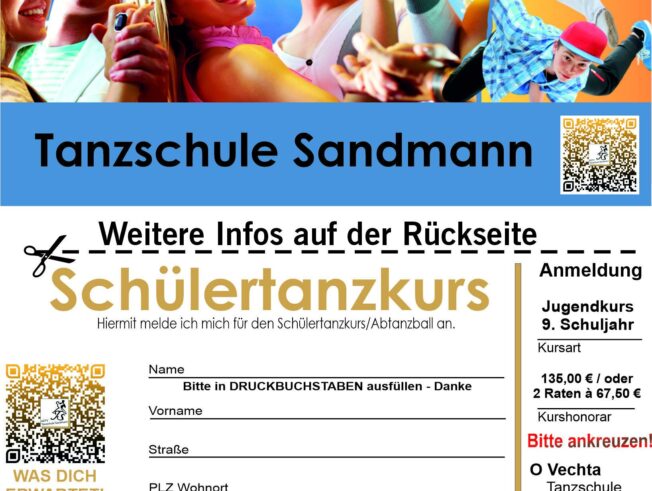 Anmeldung Abtanzball